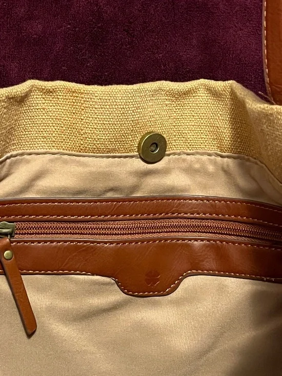 Lucky Brand golden brown fabric tote bag - Picture 5 of 9